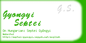 gyongyi septei business card